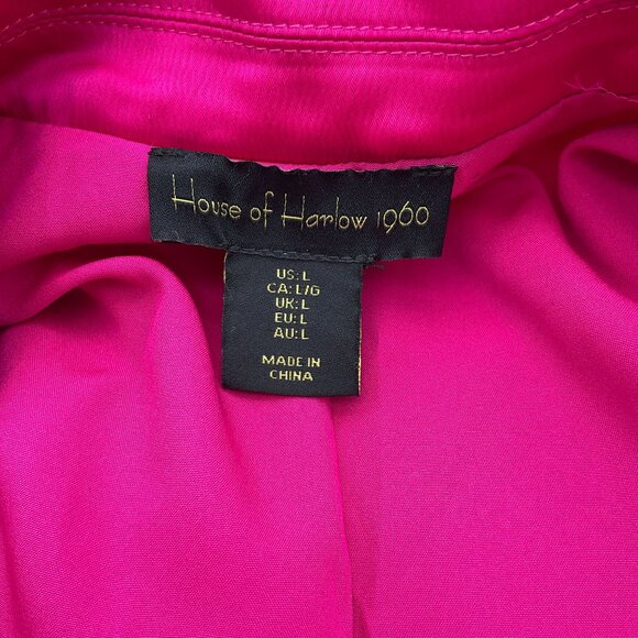 House of Harlow 1960 Fuschia Sleeveless Belted Blazer Mini Dress LG NWOT - Picture 4 of 7